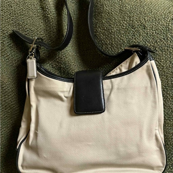 Vintage coach Black and Cream Women's Bag - Picture 14 of 14